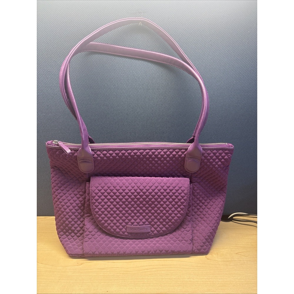 Vera Bradley Shoulder Bag Zip Purse quilted Purple